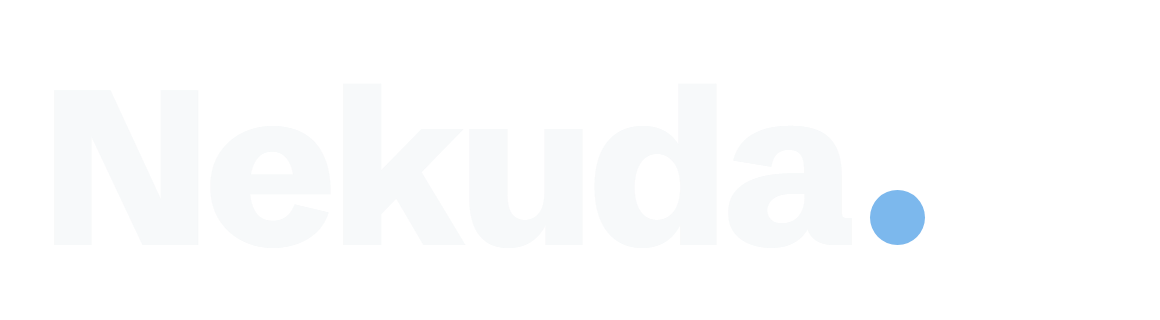 Nekuda wordmark reversed on ink